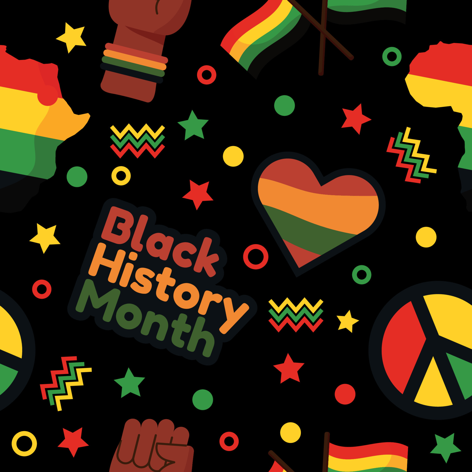 Black History Month Seamless Background 6174679 Vector Art At Vecteezy Black History Month Seamless Background 6174679 Vector Art At Vecteezy