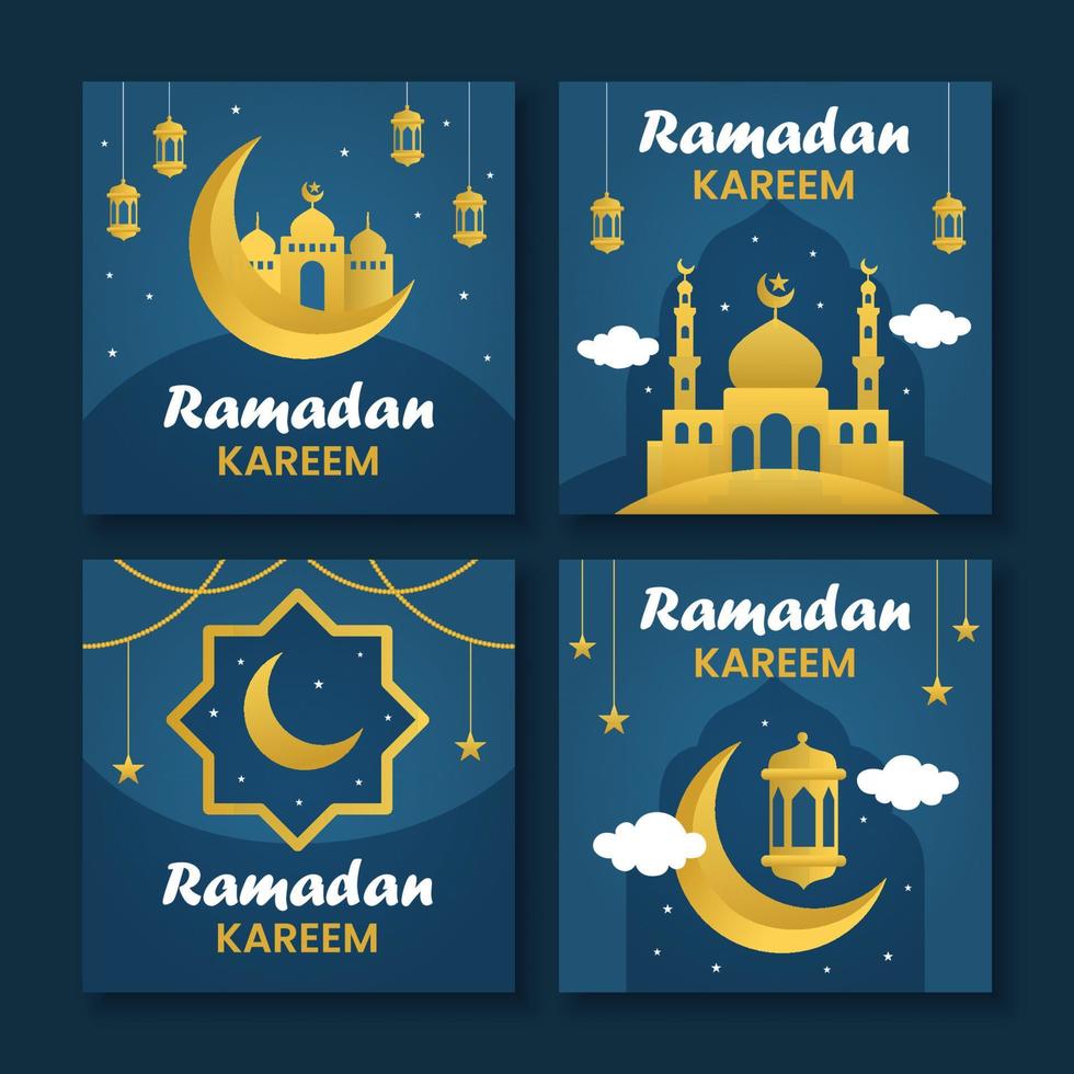 plantilla de redes sociales ramadan kareem vector