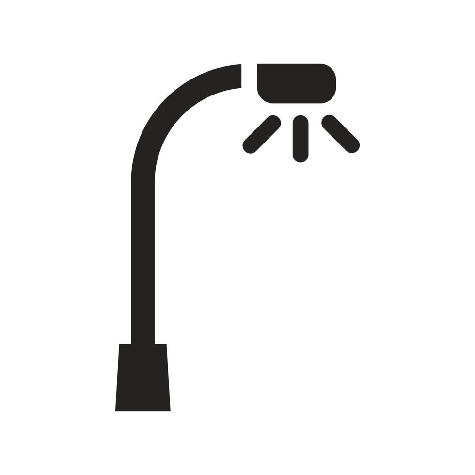 street lamp illustration, solid icon. vector