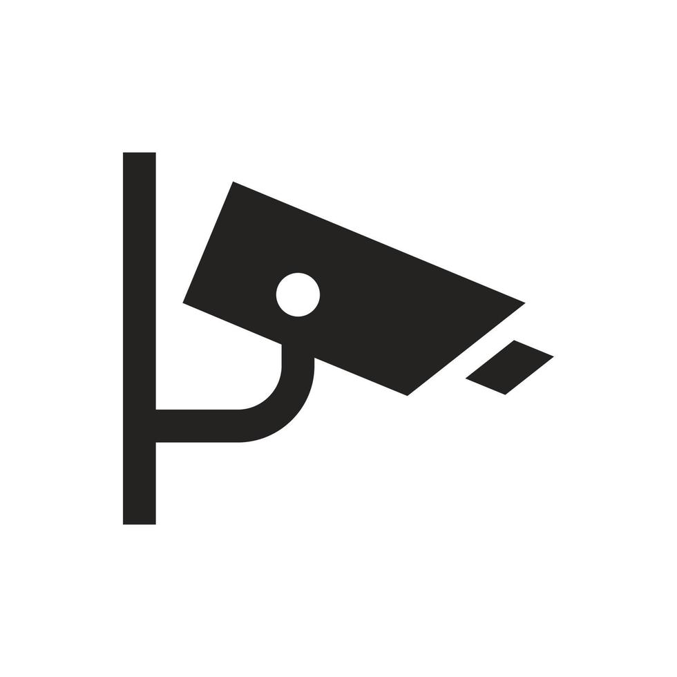 ilustración de la cámara de vigilancia. iconos sólidos. vector