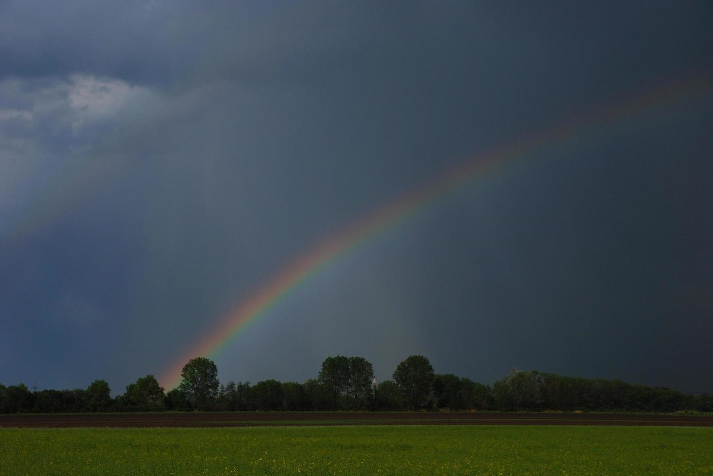 half rainbow and field photo