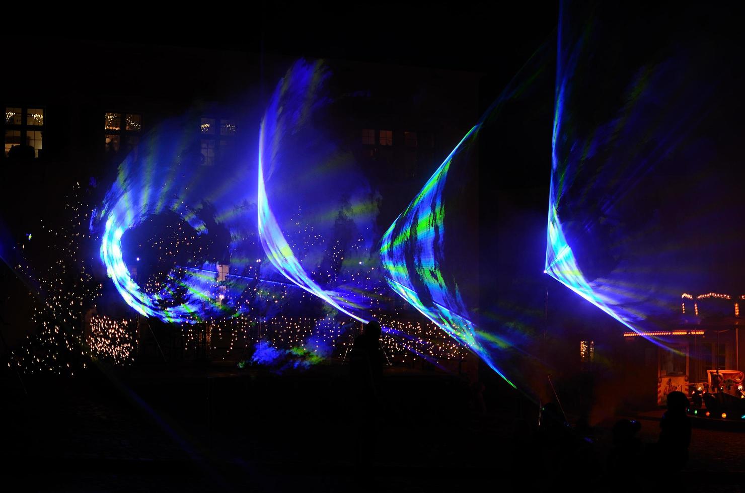 laser show with shapes photo