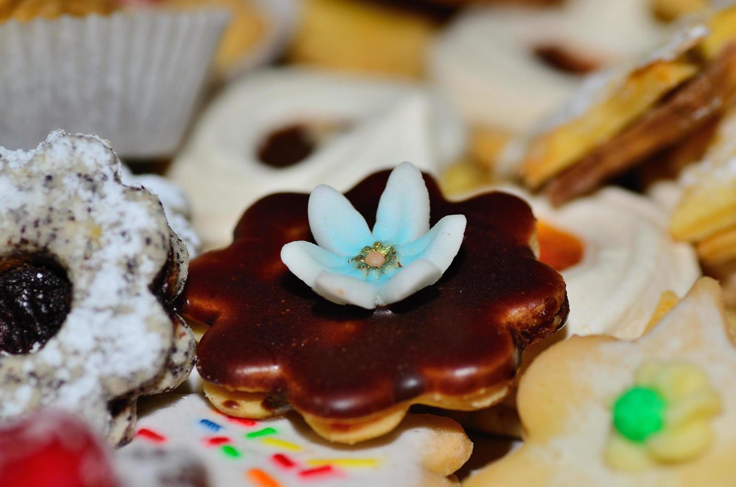 christmas cookie with flower photo
