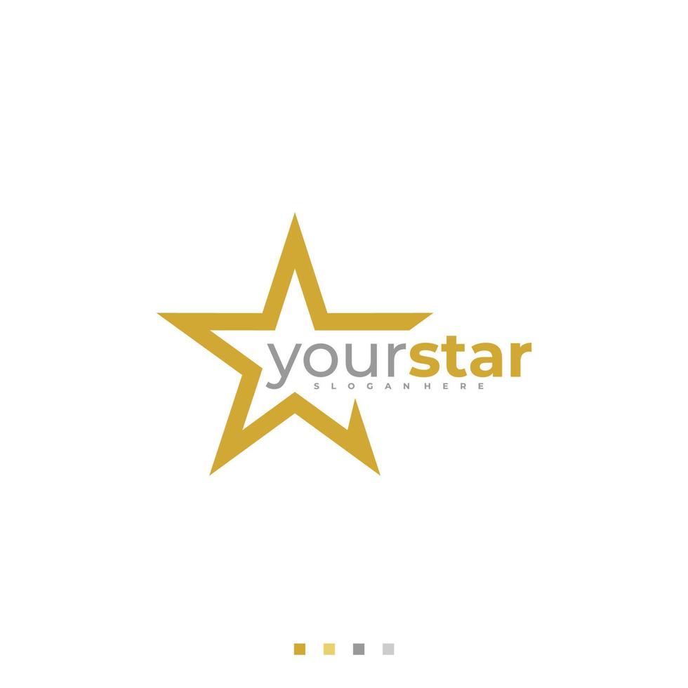 plantilla de vector de logotipo de estrella, conceptos creativos de diseño de logotipo de estrella