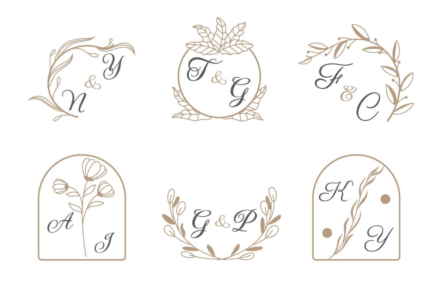 Monogram Wedding Collection vector