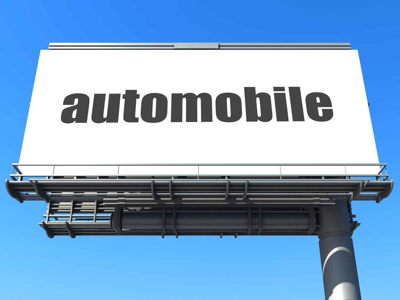 automobile word on billboard photo