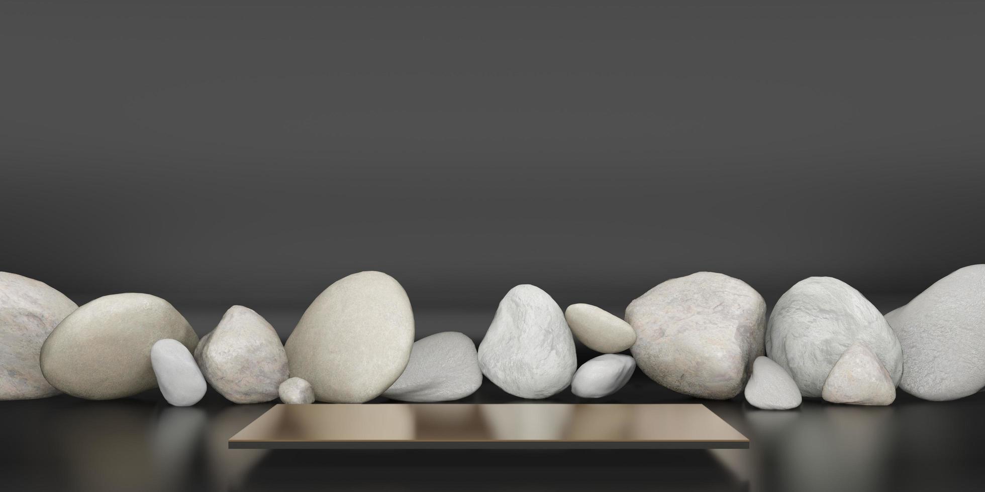 Template stone podium background pallet product stand for placing text and products photo