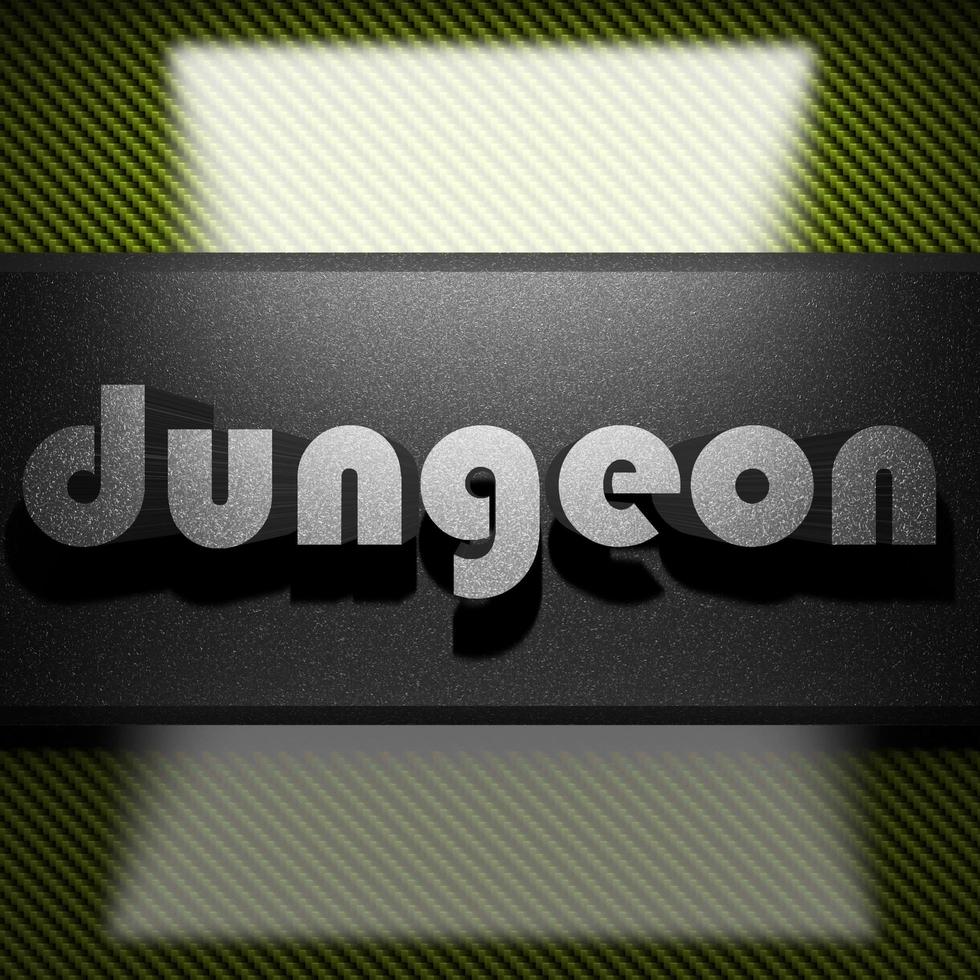 dungeon word of iron on carbon photo