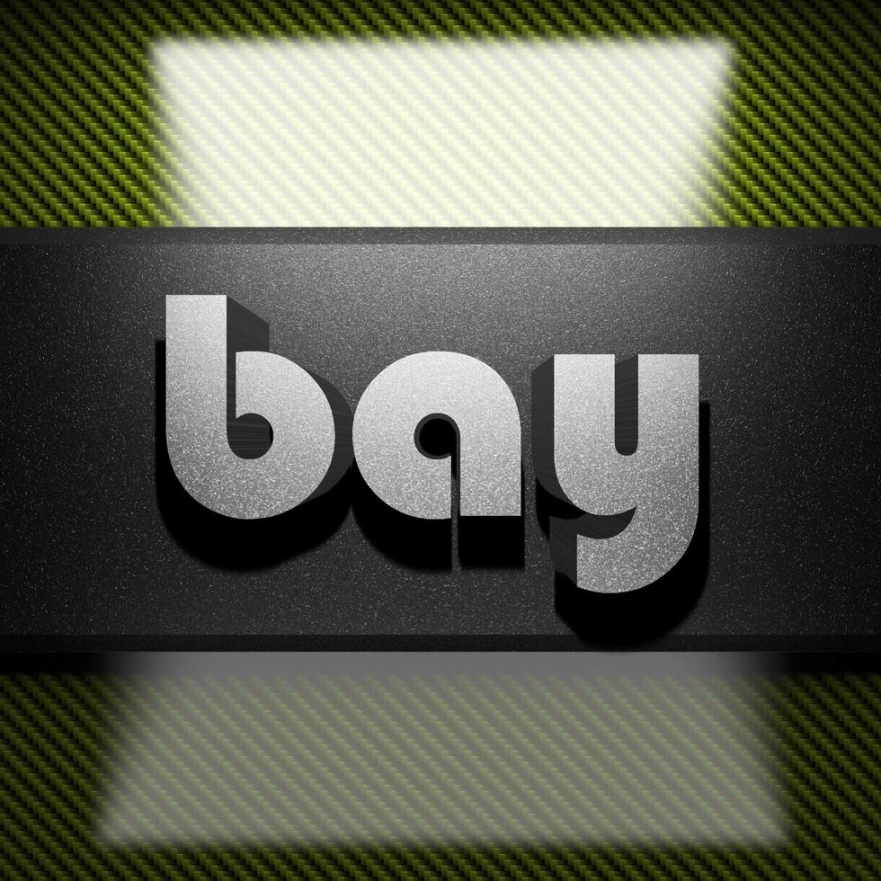 bay word of iron on carbon photo