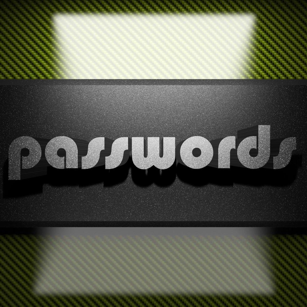 passwords word of iron on carbon photo