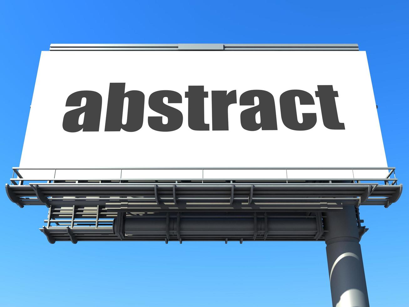 abstract word on billboard photo