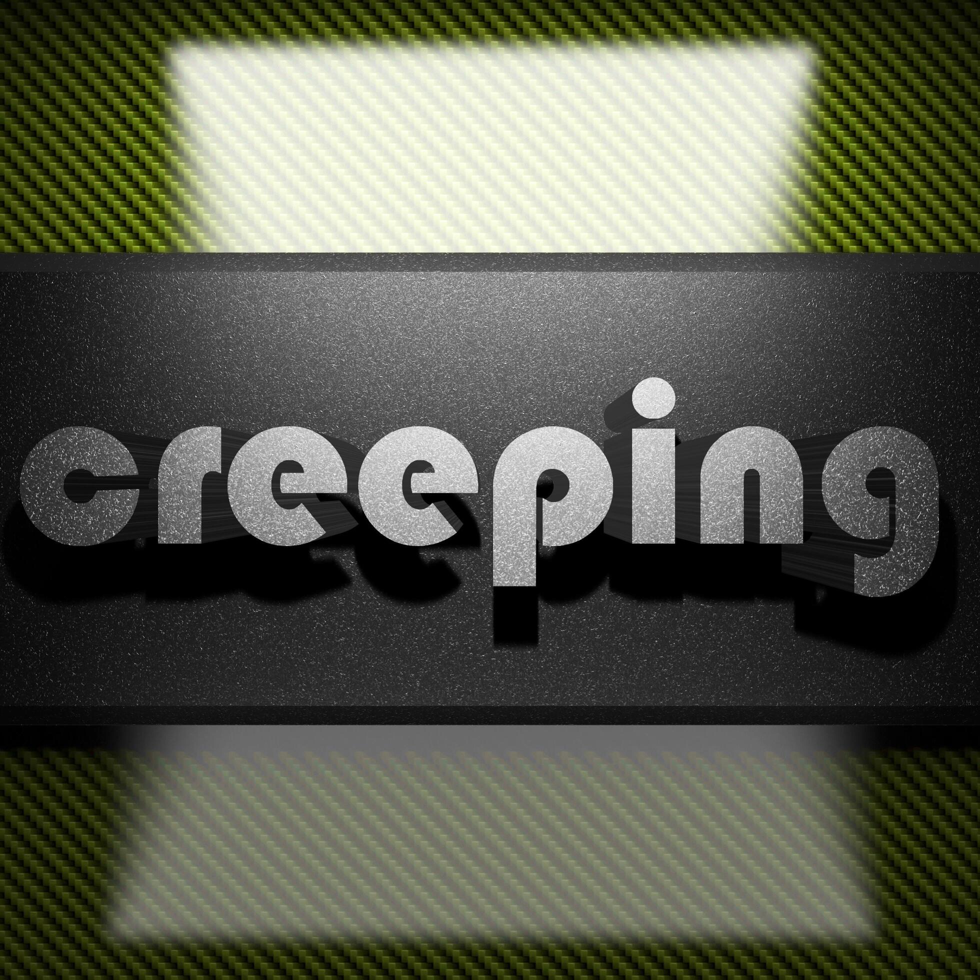 creeping word of iron on carbon 6176548 Stock Photo at Vecteezy