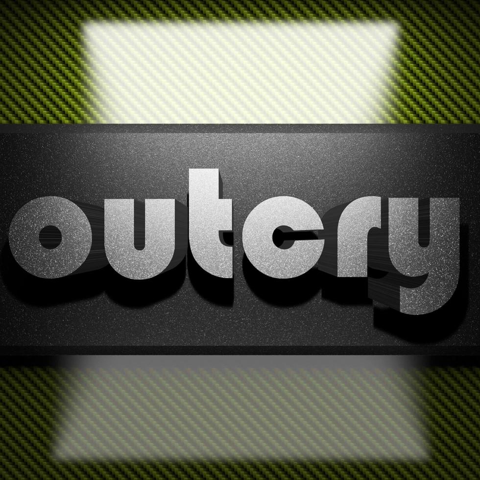 outcry word of iron on carbon photo