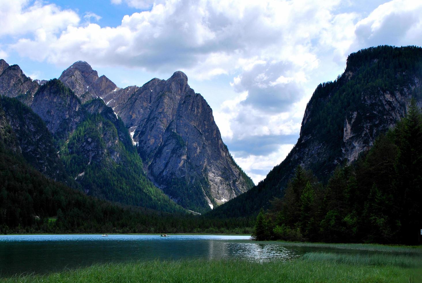 lake in mountains photo