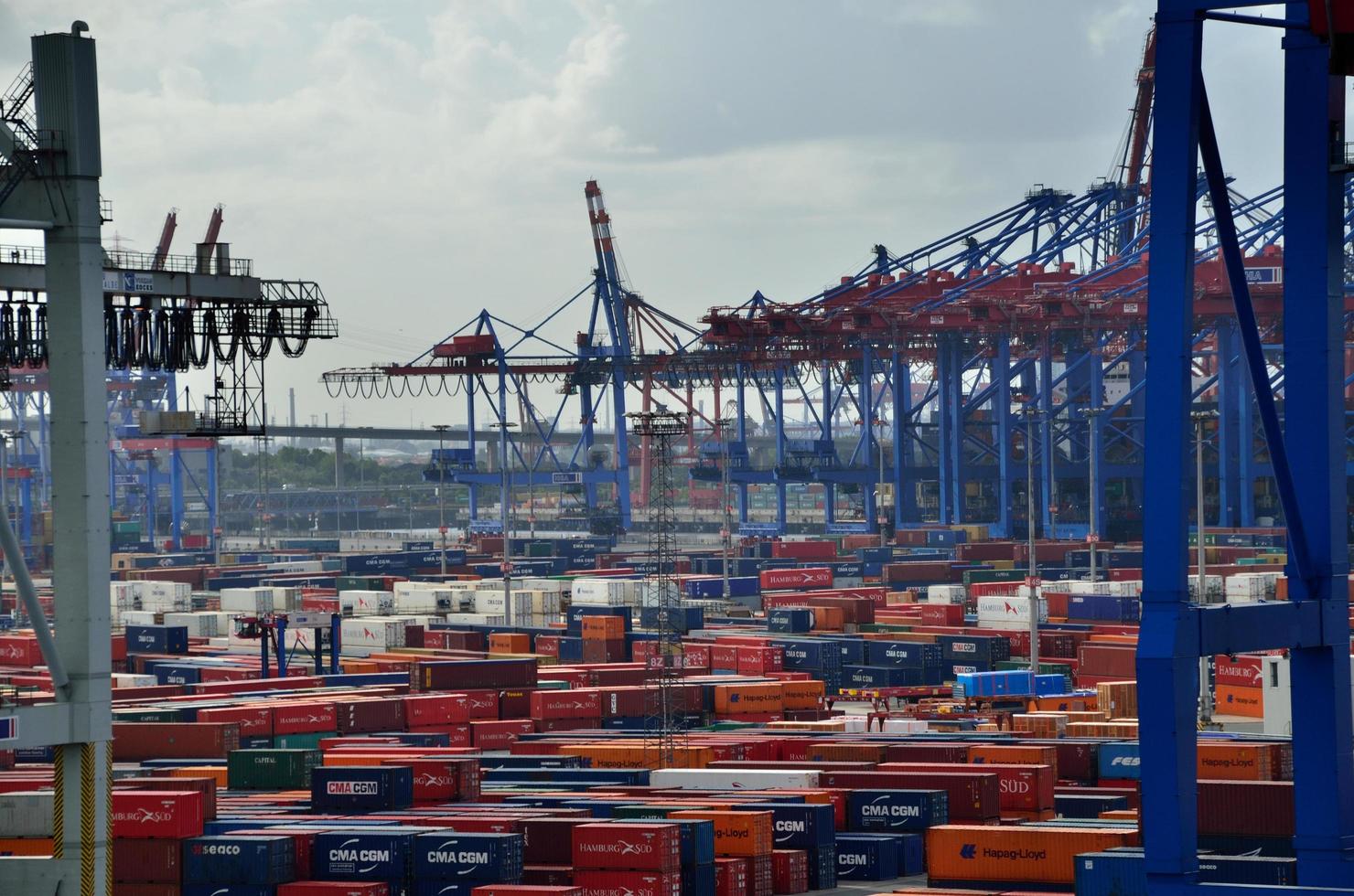 container at the harbor photo