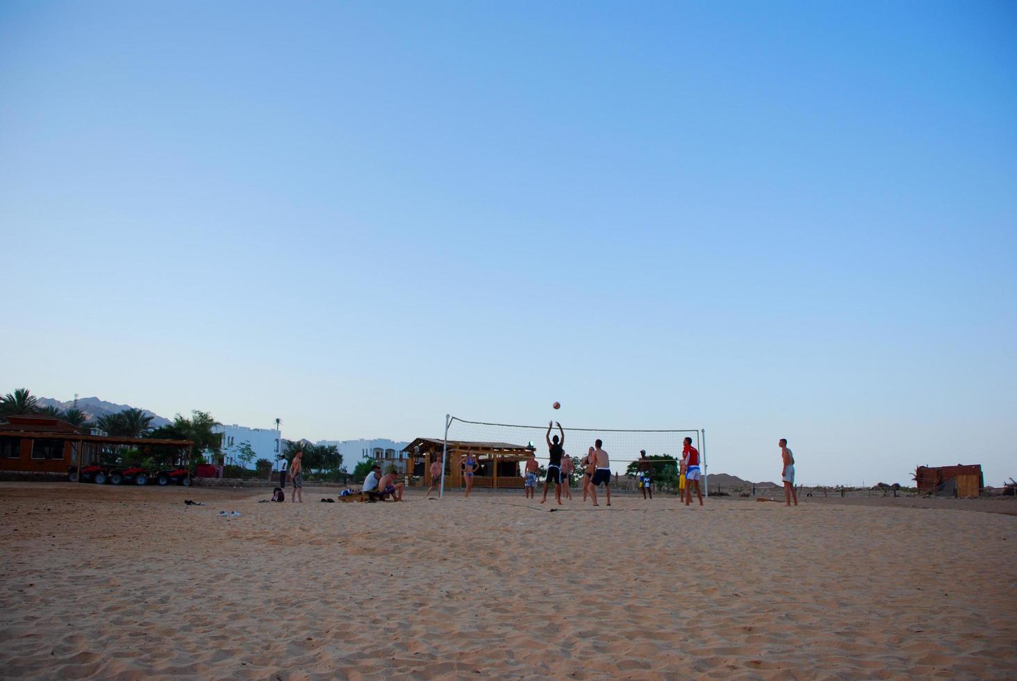 beach volleyball on the beach photo