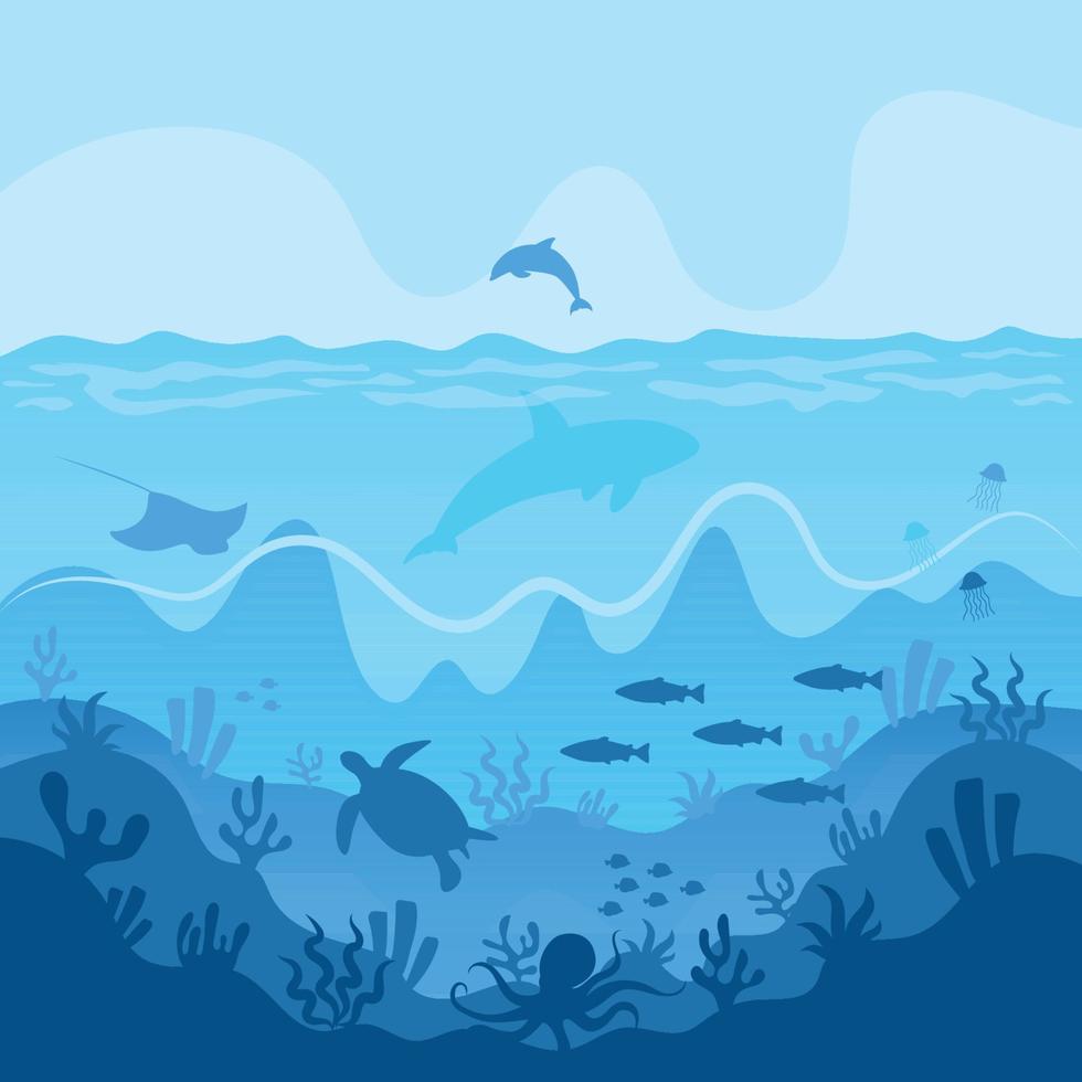 The Wild Ocean View vector