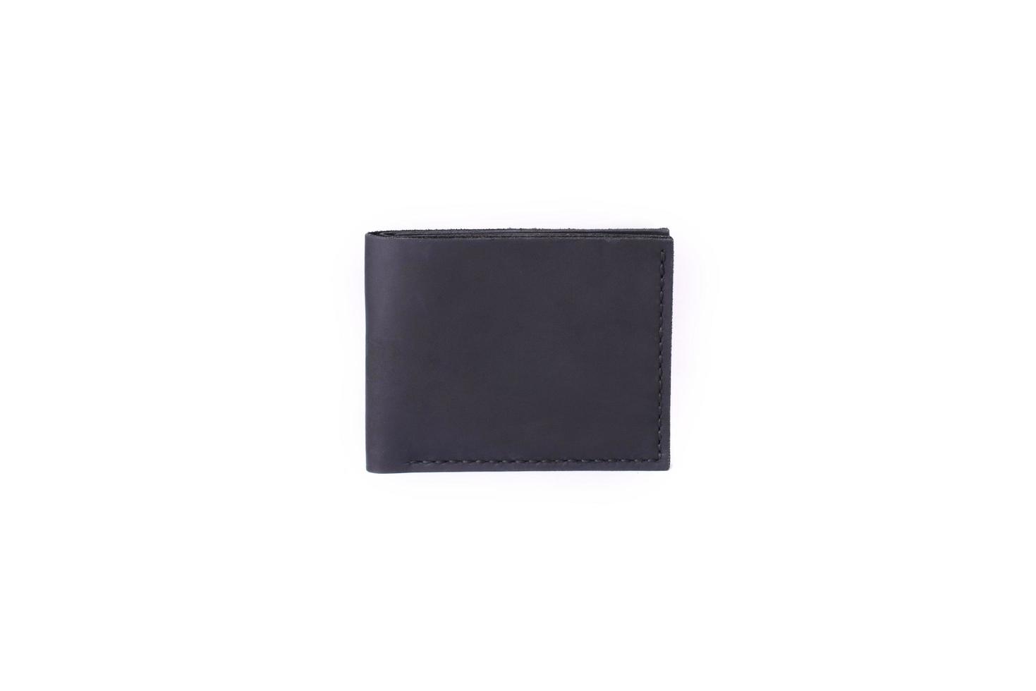 Fashion leather wallet isolated on white background. photo