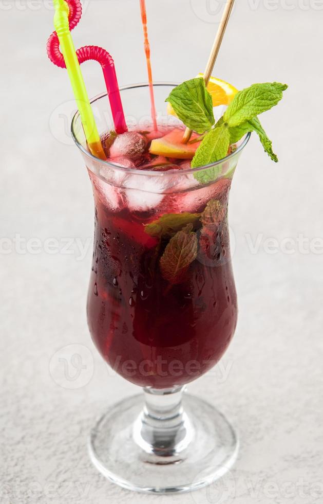 fresh beverage in a glass photo