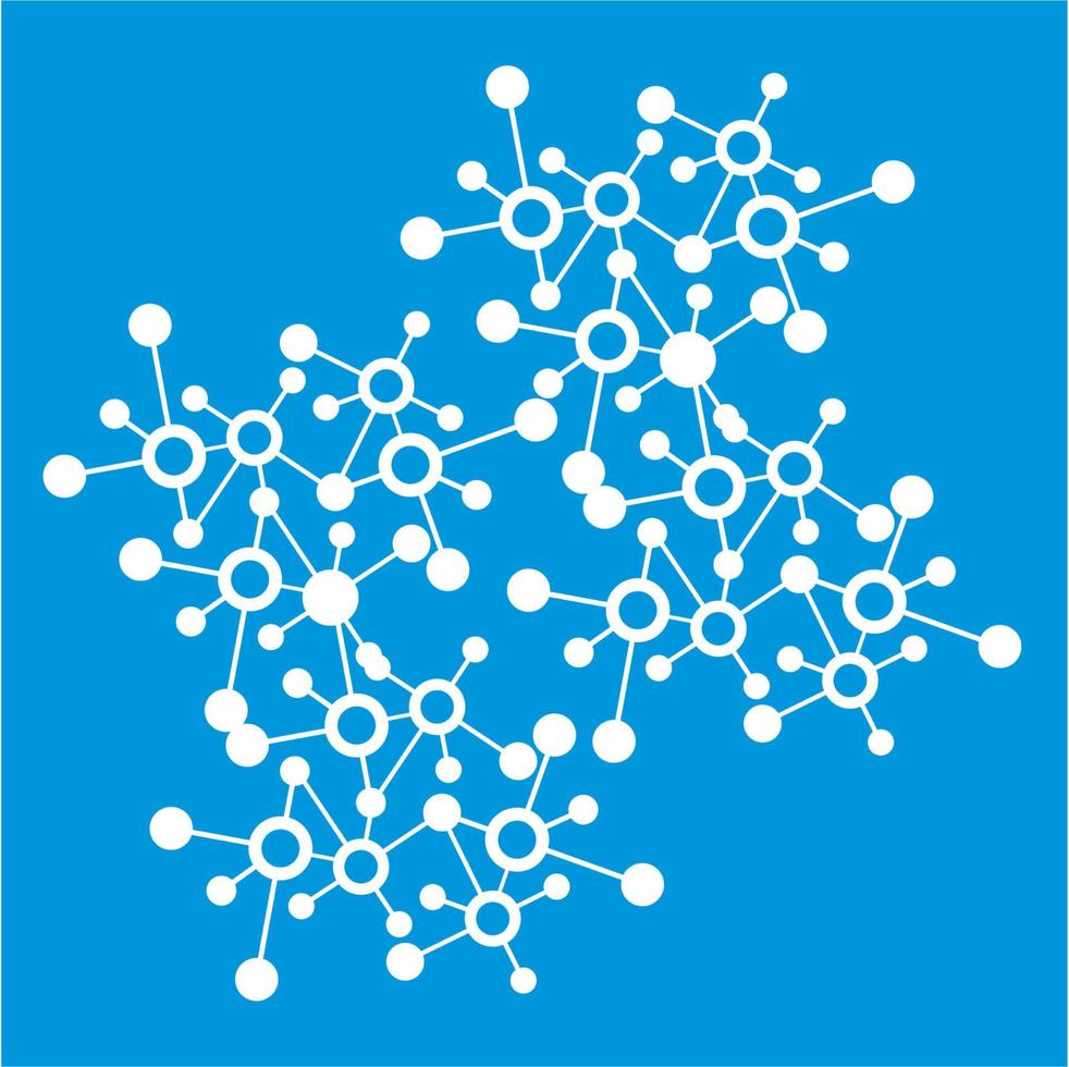 molecular or digital tech connection network vector