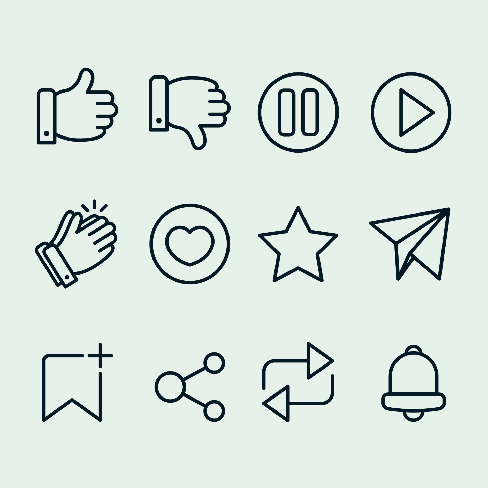 Single Line Social Media Icons 6178120 Vector Art at Vecteezy
