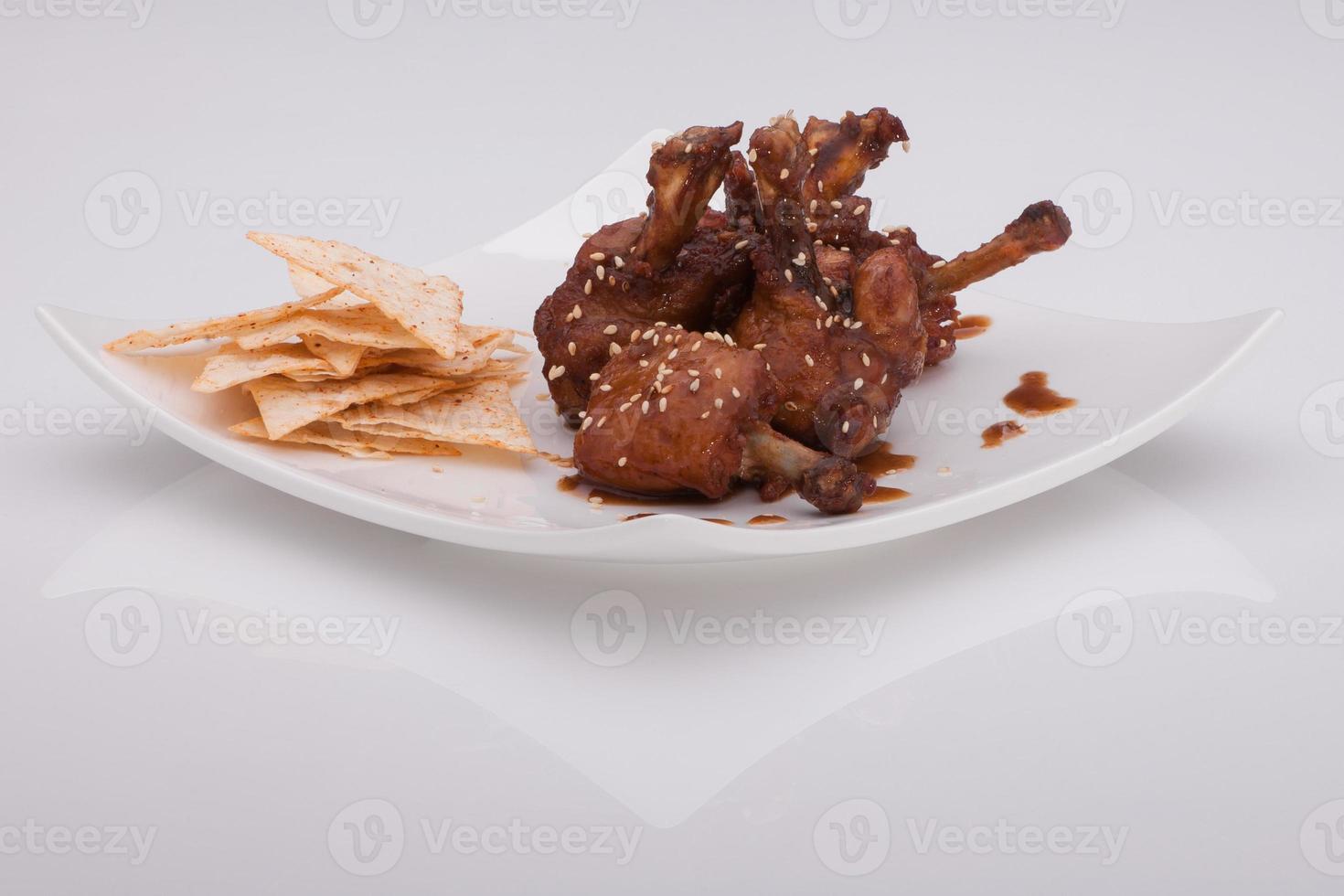 grilled meat on a plate photo