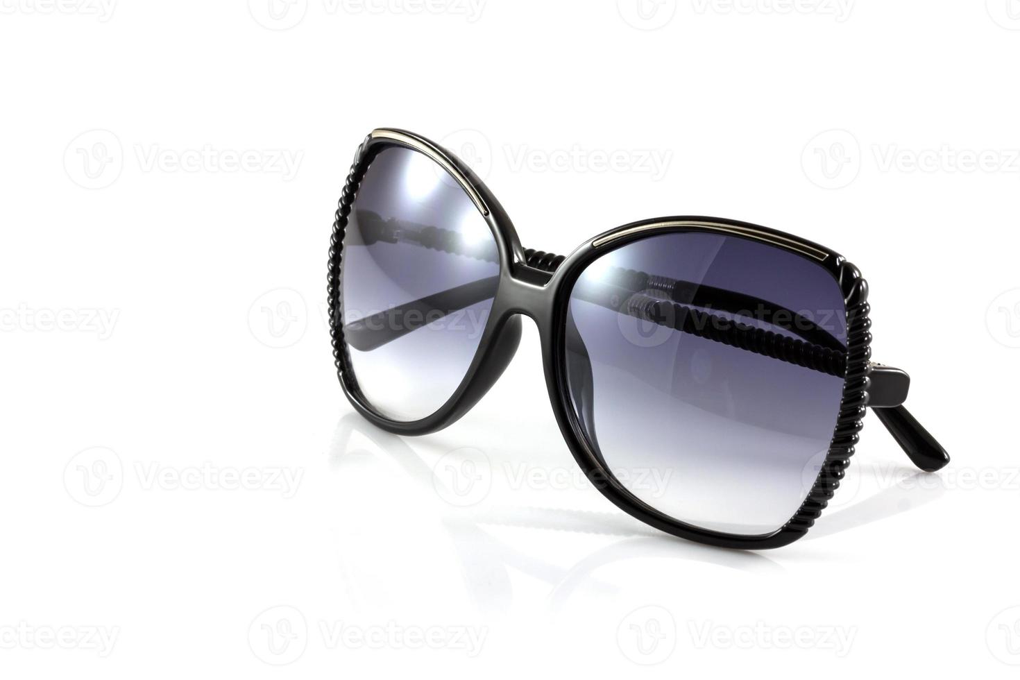 Black fashion sunglasses isolate on white background photo