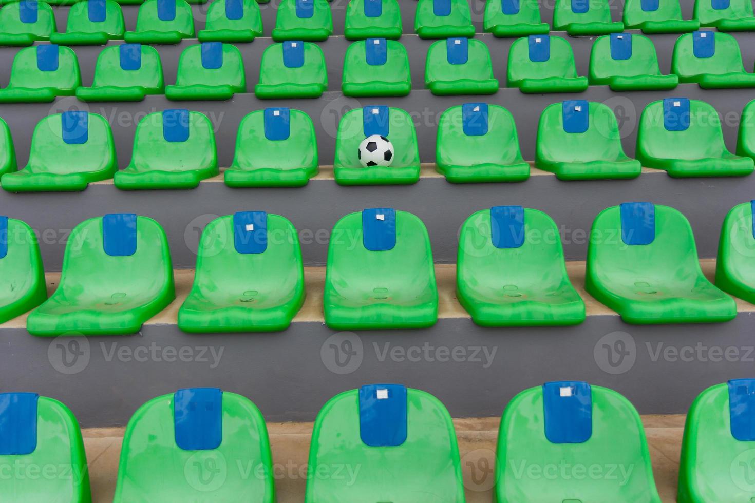 Chairs on the soccer field photo