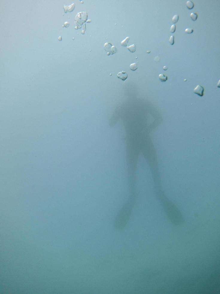 diver with bubbles photo