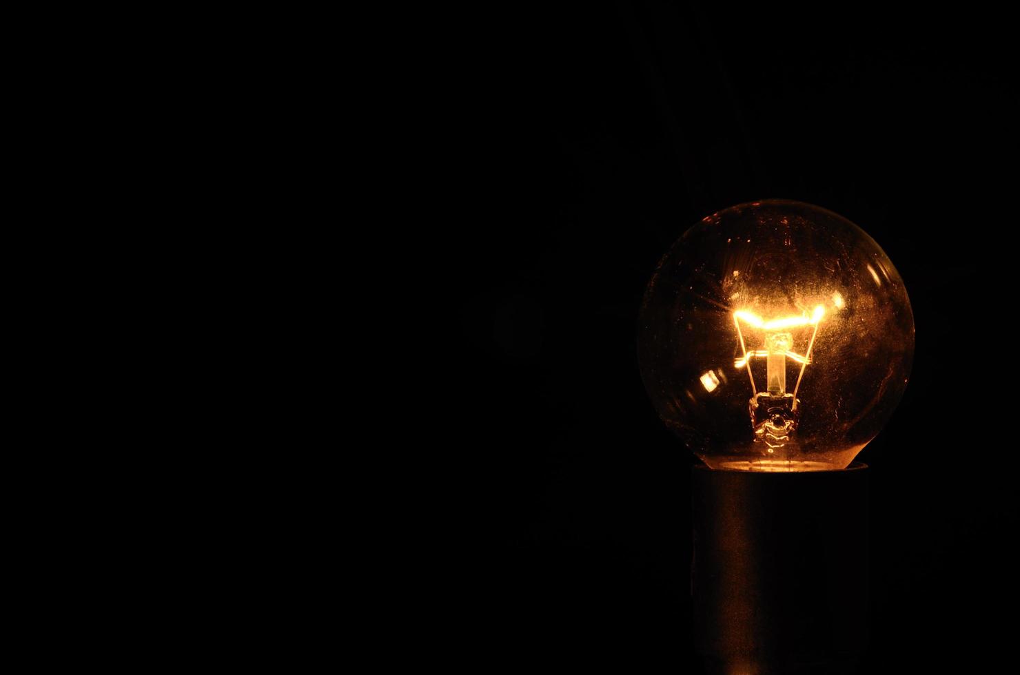 bulb on black photo