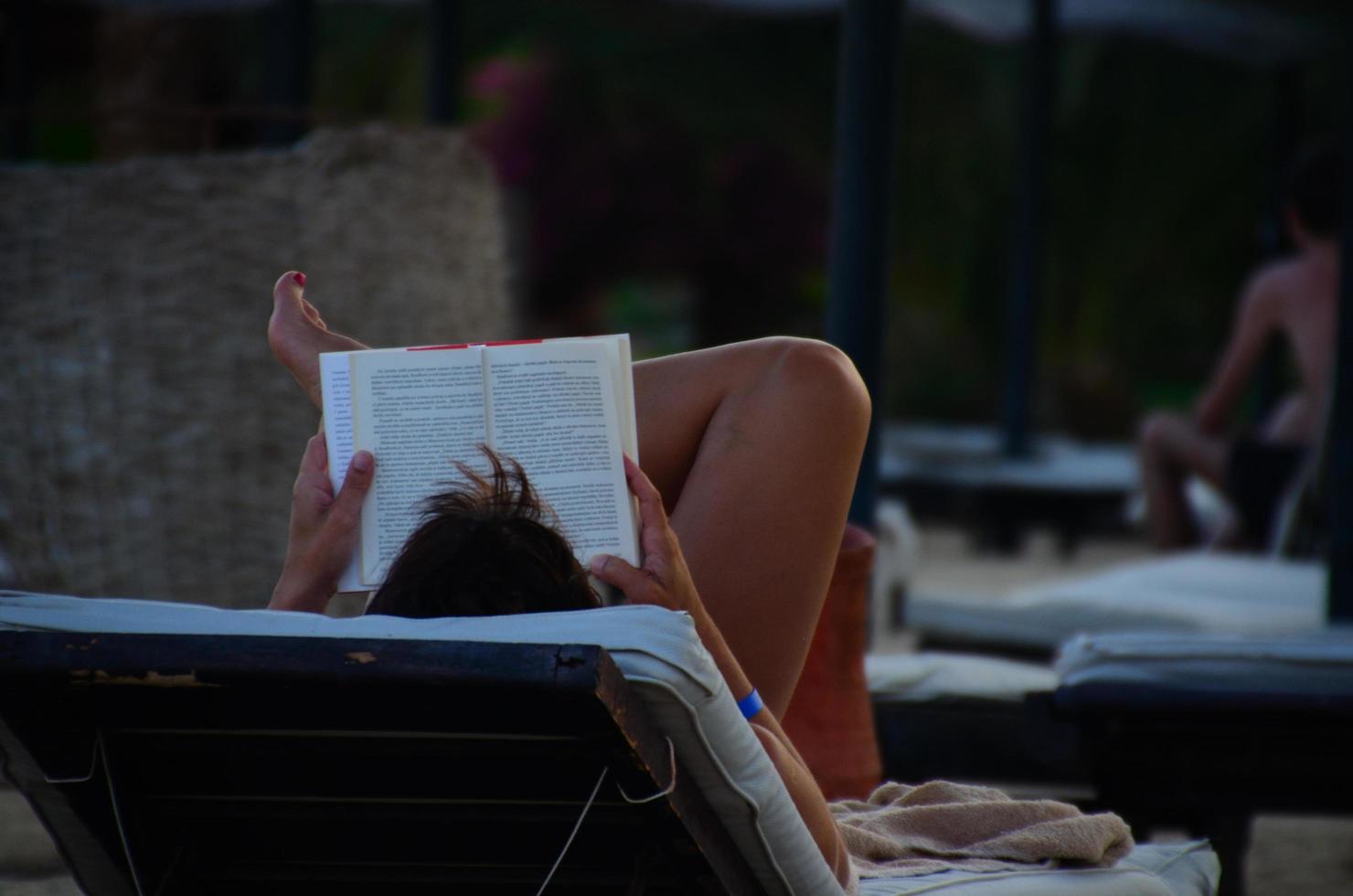 woman and book photo