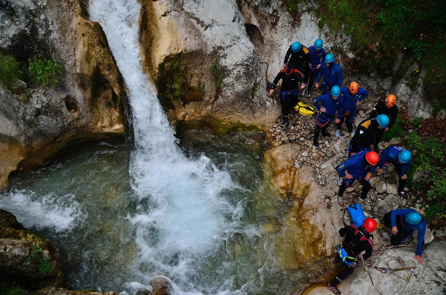 canyoning in the mountains photo