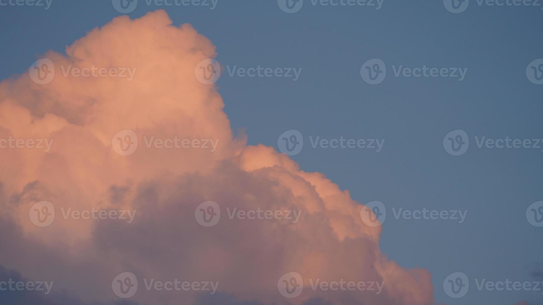 The beautiful sunset view with the silhouette and colorful clouds sky in the city photo