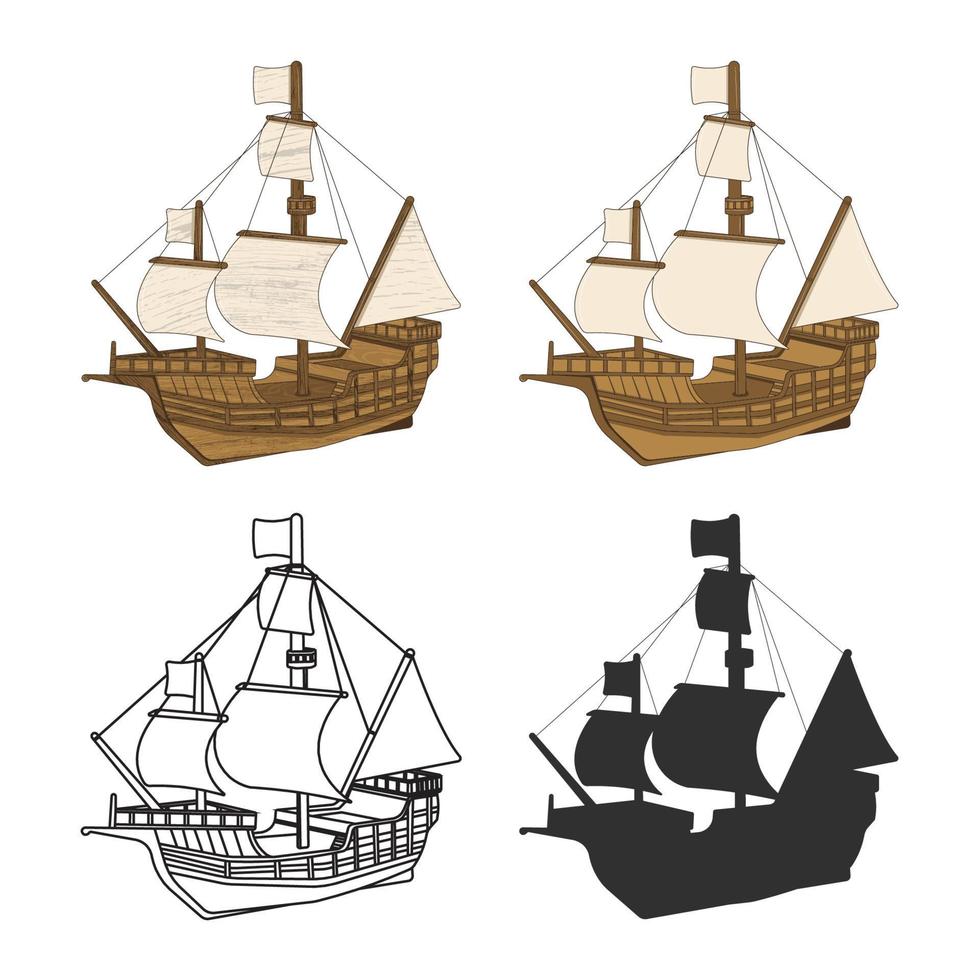 Classic Ship vector