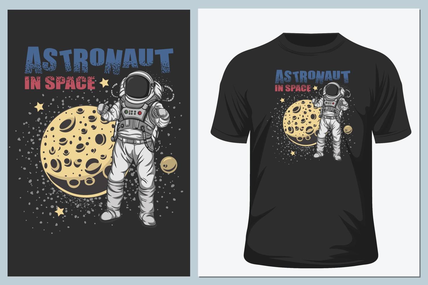 Astronaut t shirt vector