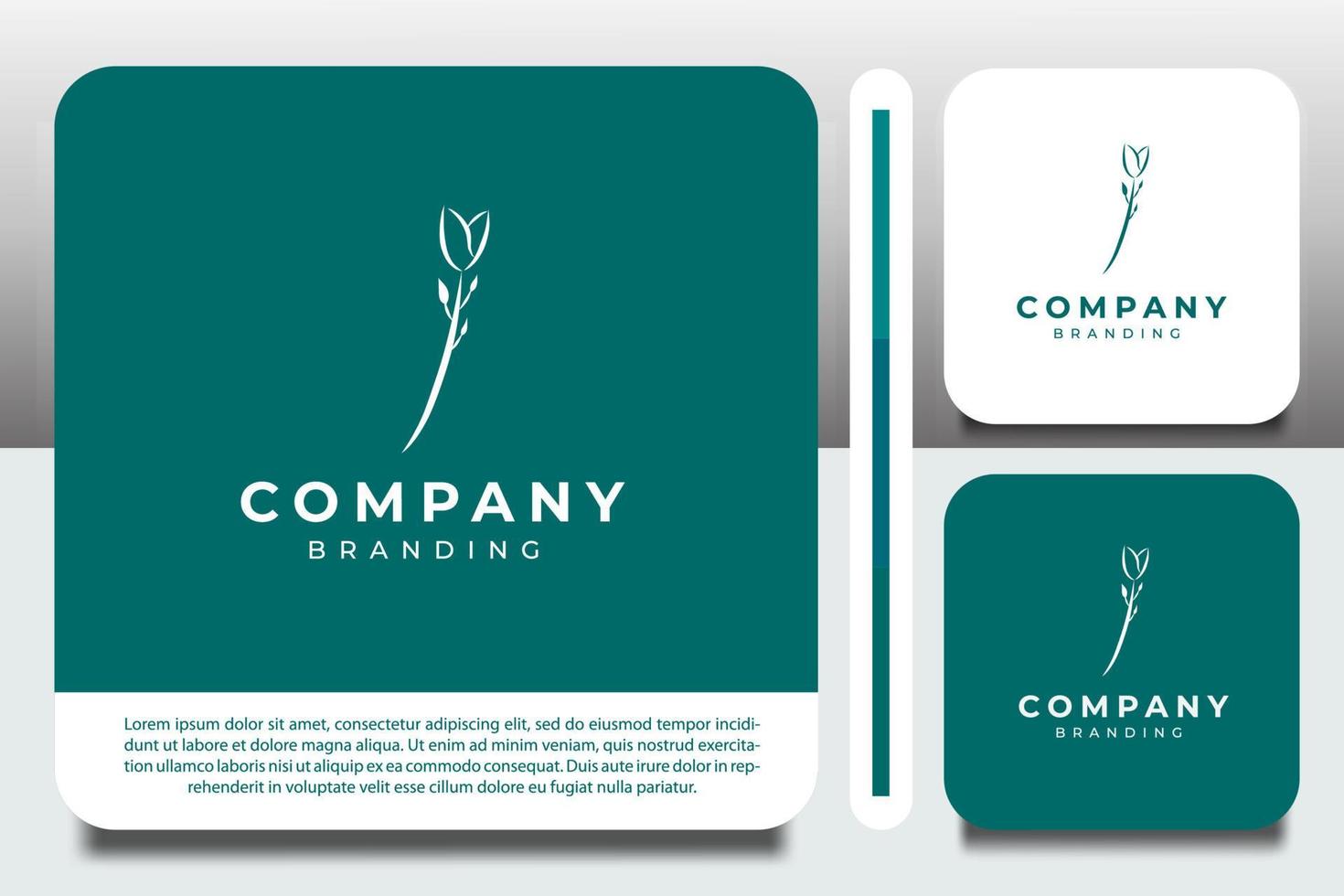 logo design template, with hand drawn rose flower icon vector