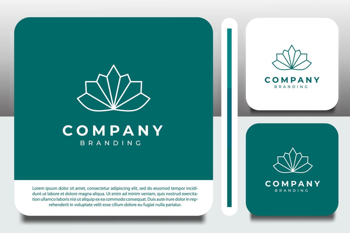 logo design template, with luxury flower icon vector