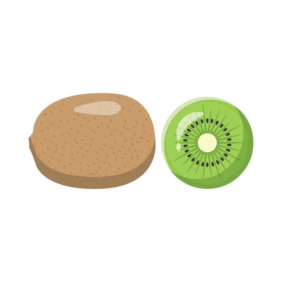 Kiwi Flat Illustration. Clean Icon Design Element on Isolated White Background vector