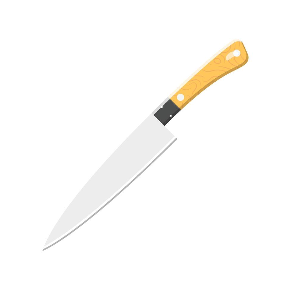 Knife Flat Illustration. Clean Icon Design Element on Isolated White Background vector