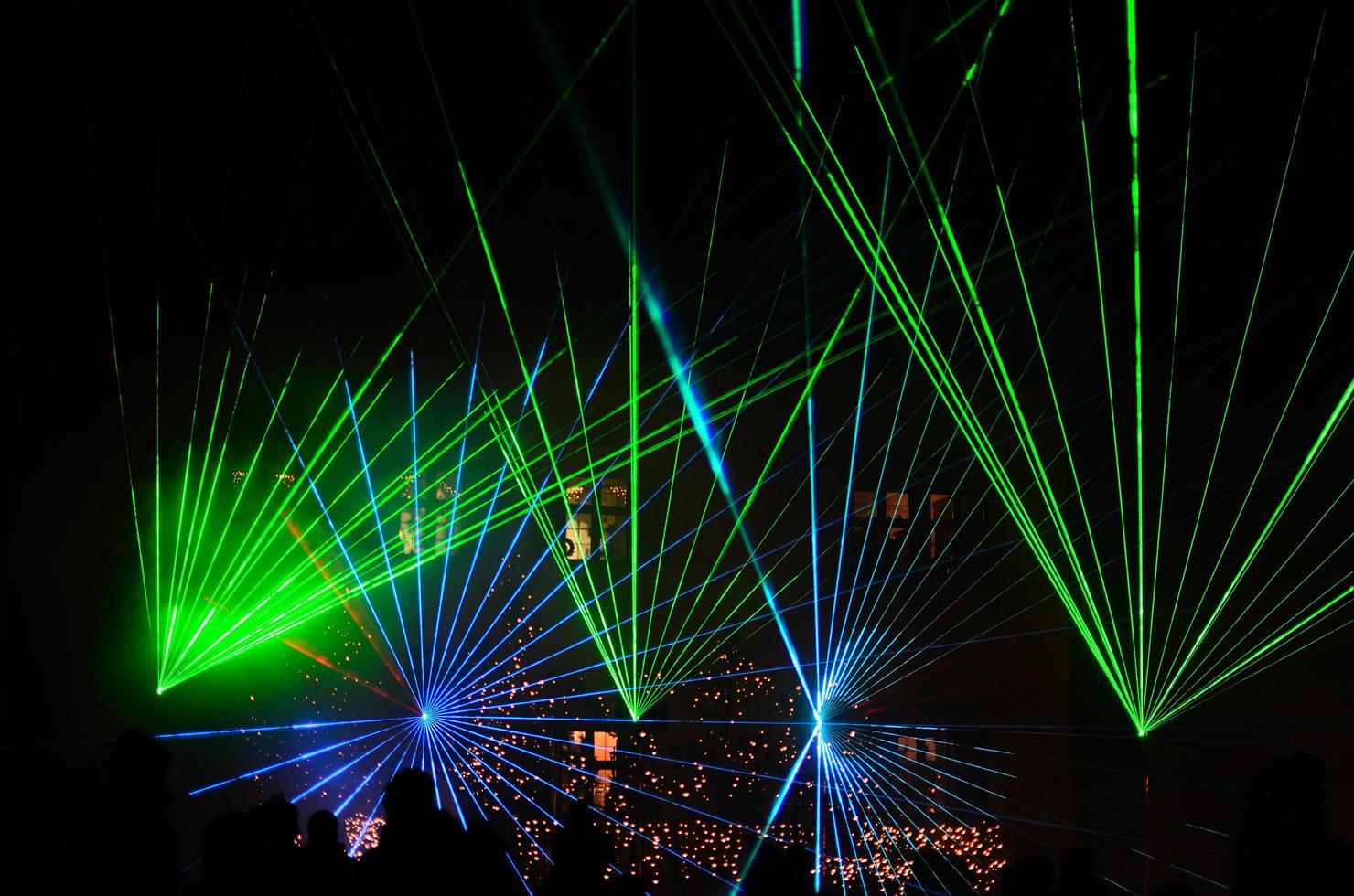 green blue laser show photo