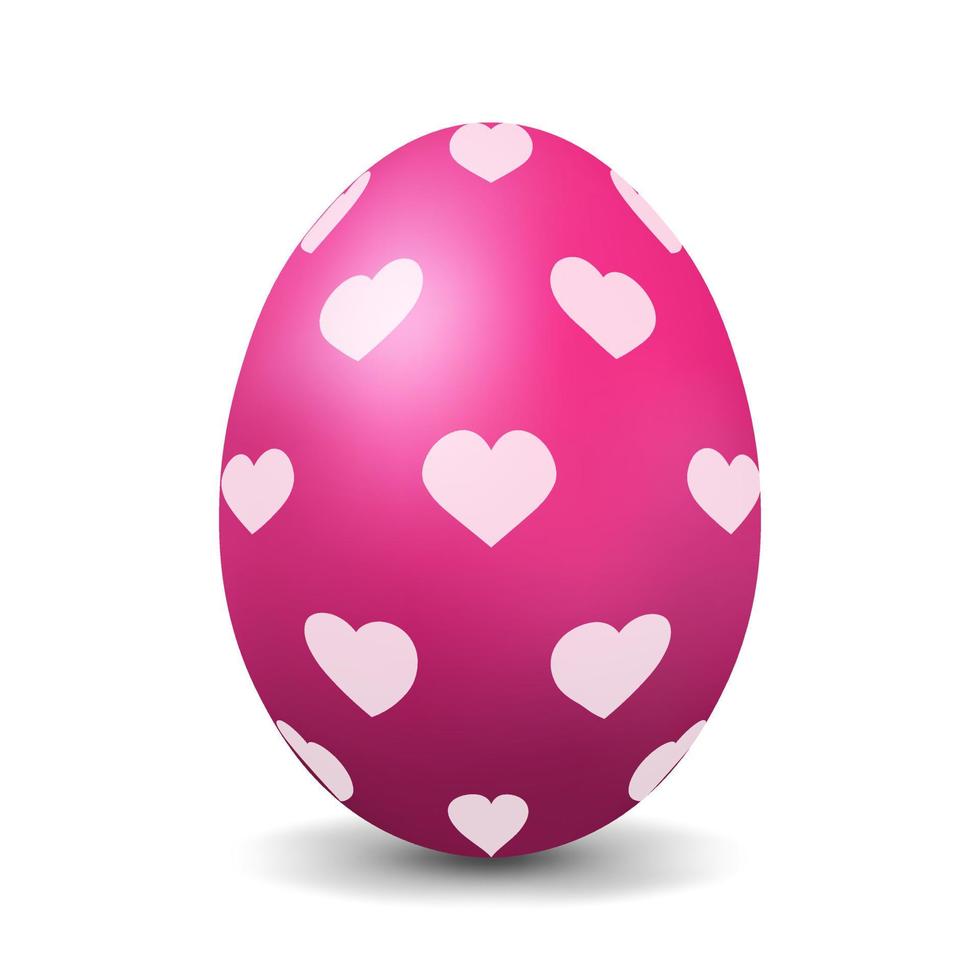 Pink chicken egg for easter Realistic and volumetric egg vector