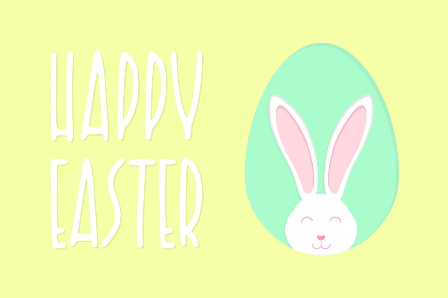 Vector illustration of Easter bunny ears card