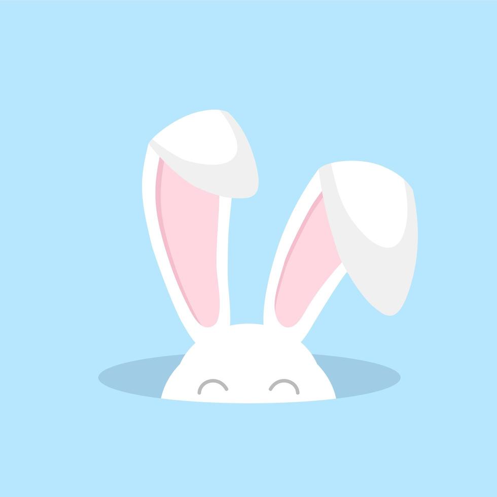 Vector illustration of Easter bunny ears card