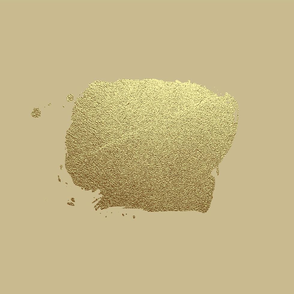 Vector gold paint stroke. Abstract gold glittering textured art illustration.