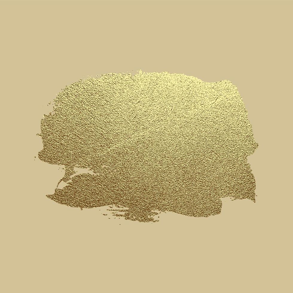 Vector gold paint stroke. Abstract gold glittering textured art illustration.