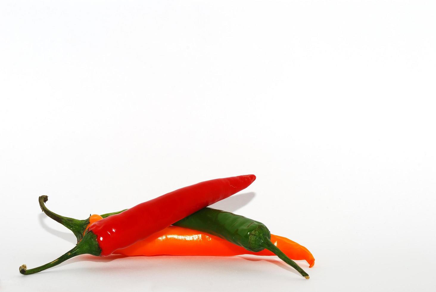 colorful pepper on white photo