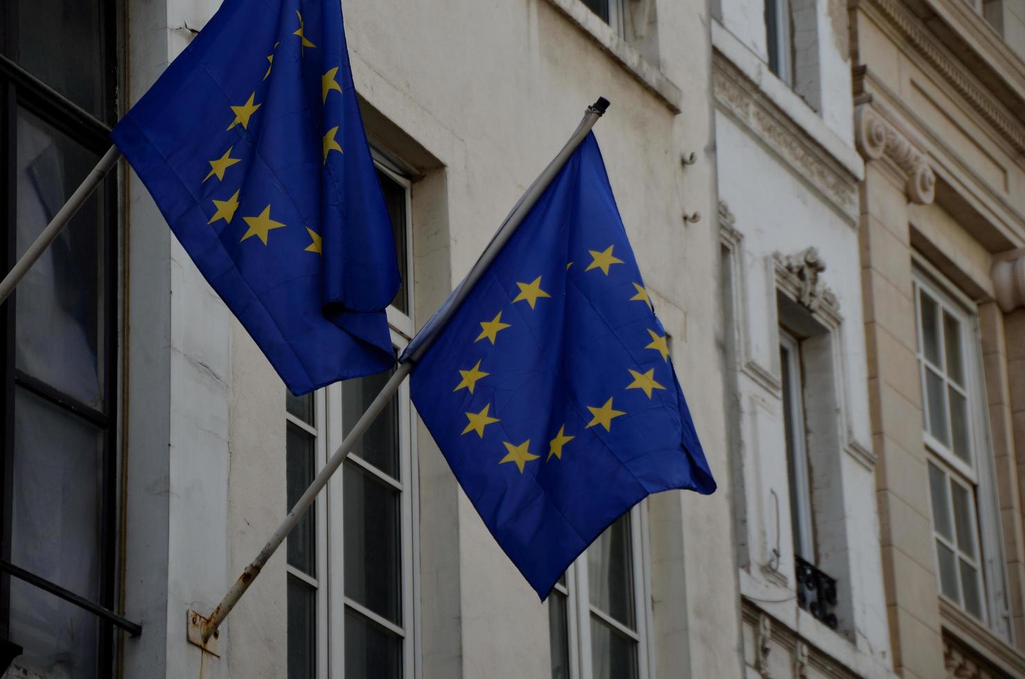 europe flags detail photo