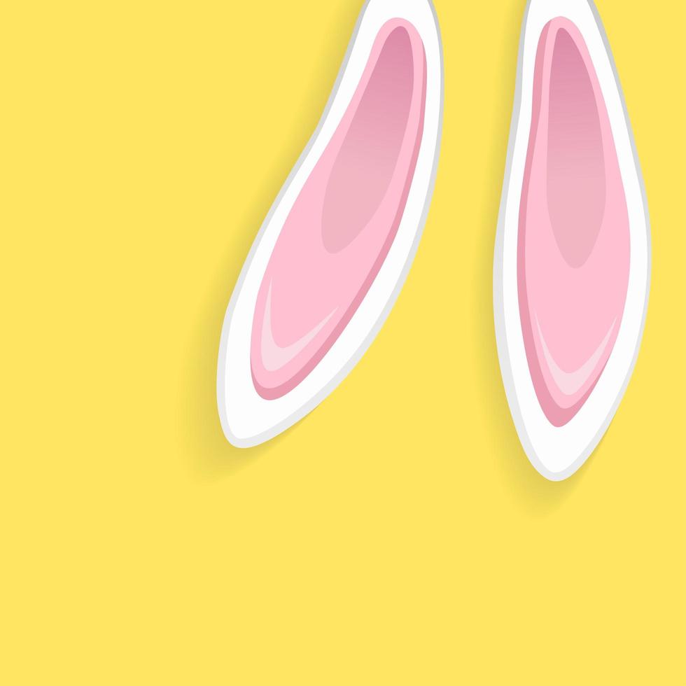 Easter background with bunny ears isolated vector