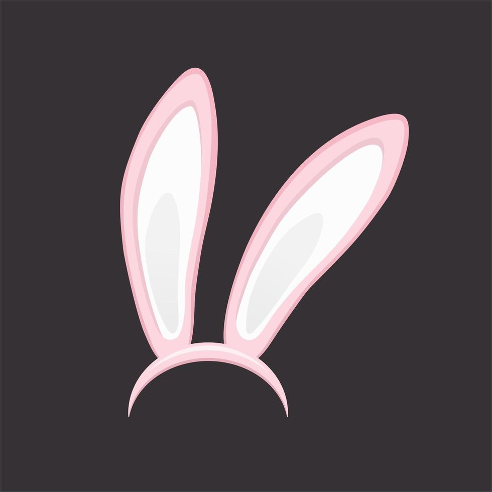 Easter mask with bunny ears isolated vector