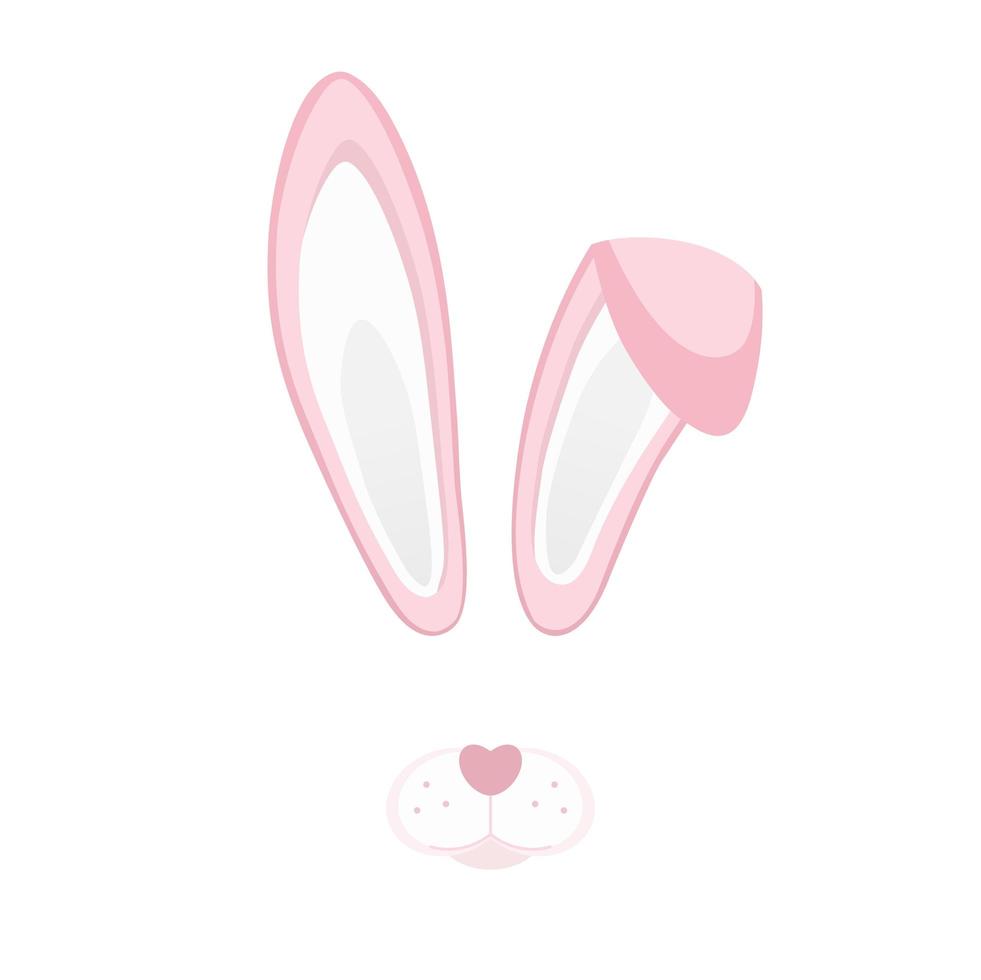 Easter mask with bunny ears isolated vector